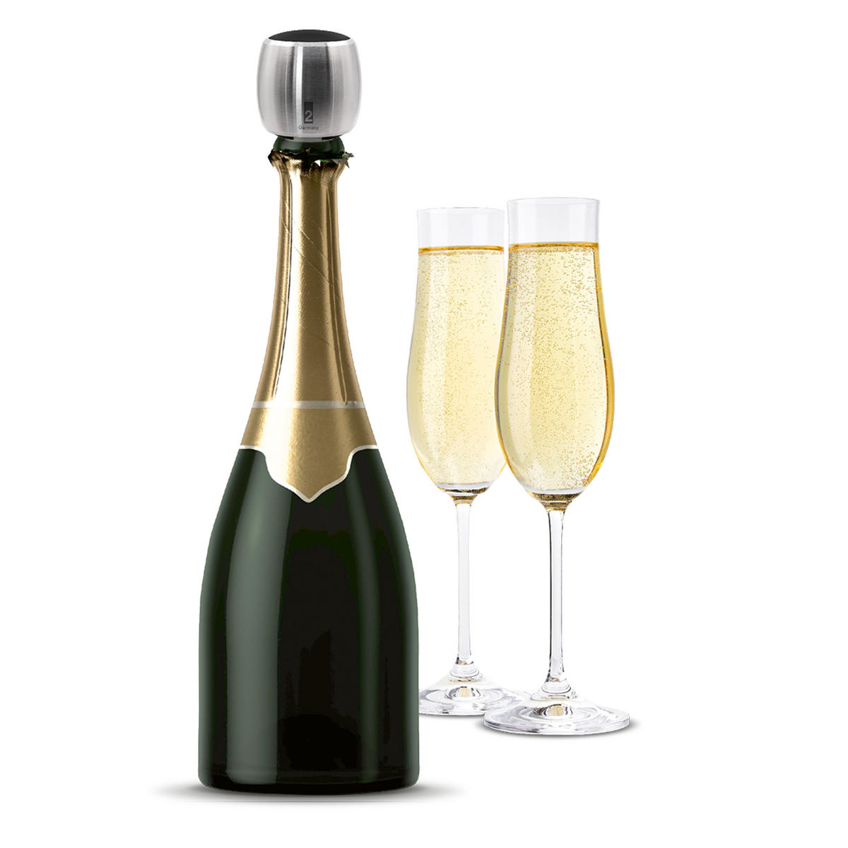 FLASCHENVERSCHLUSS Champian, Kunststoffkappe Schwarz, 20201 - Schwarz, Metall (4.5/4.5/4.3cm) - Take2