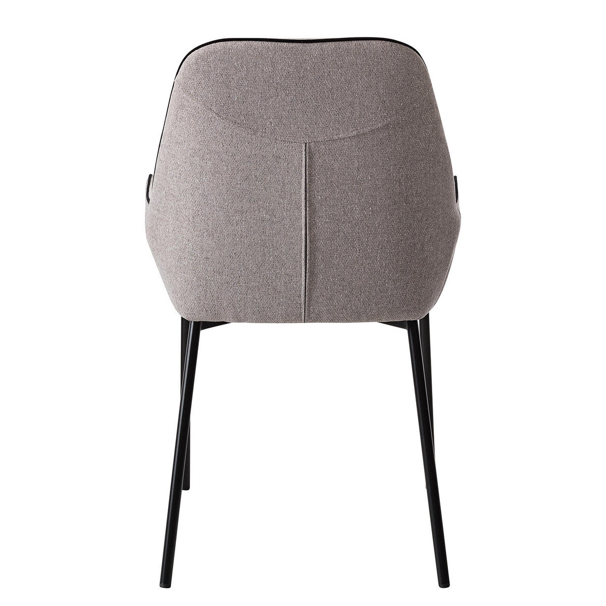 POLSTERSTUHL - Samt & Webstoff / Metall, 2er-Set - Grau, Textil (58/89/58cm) - home24