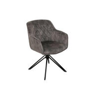 ARMLEHNSESSEL SAMOS - Schieferfarben/Anthrazit, Textil/Metall (40/82/46cm) - SAM