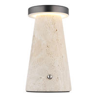 LED TISCHLEUCHTE Travertin Weiß - Grau, Metall (9/9/16cm) - Globo Lighting