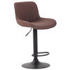 BARHOCKER Lento, Gestell schwarz, Stoff Braun - Schwarz/Braun, Textil/Metall (50/100/50cm) - TPFLiving
