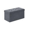 SITZBANK LUSAKA - Grau, Holzwerkstoff (76/38/38cm) - Hansiro
