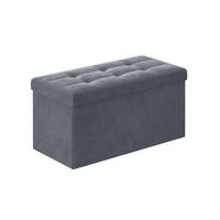 SITZBANK LUSAKA - Grau, Holzwerkstoff (76/38/38cm) - Hansiro
