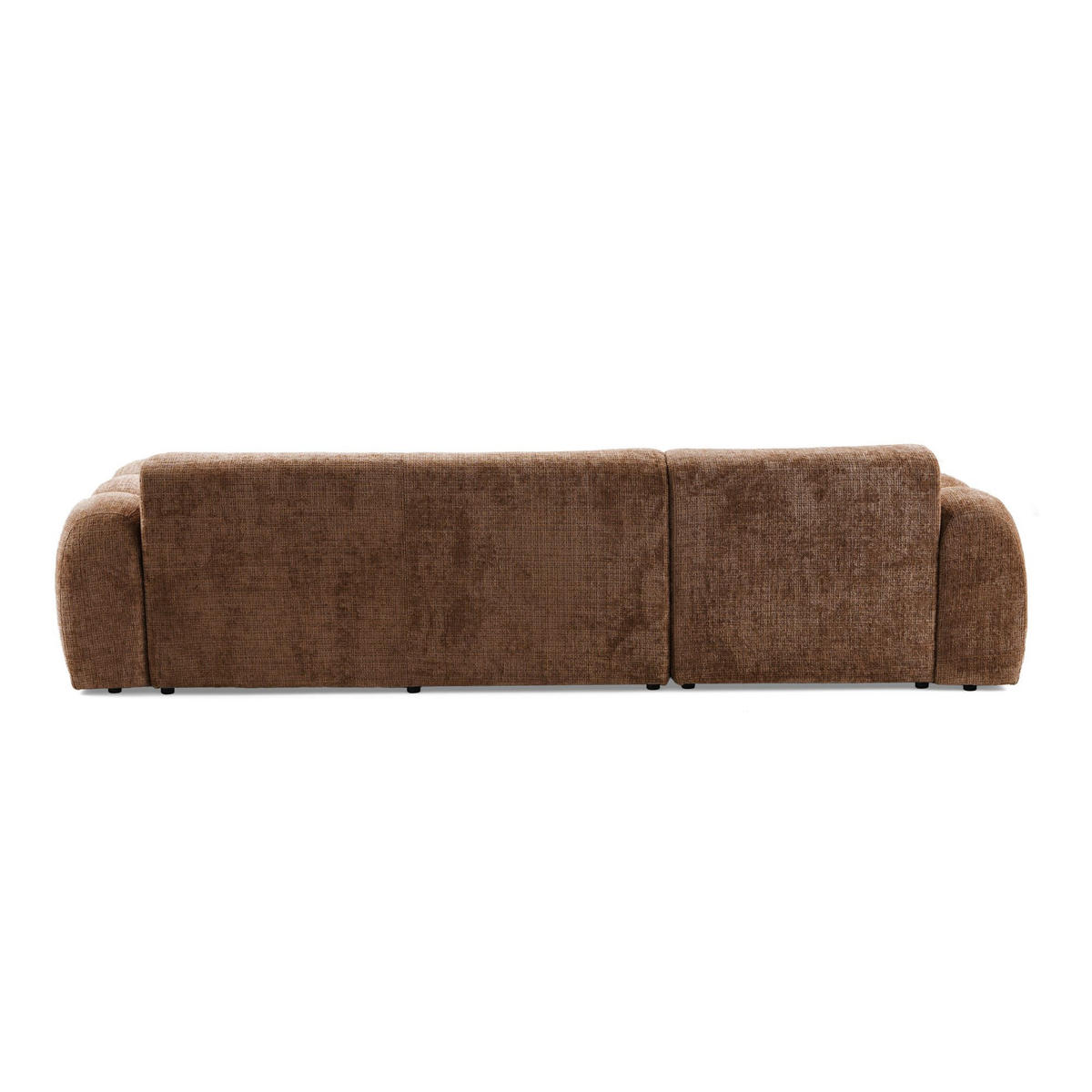 4-SITZER modulares Ecksofa VEER SET 1 Links, 298 x 175 cm, Chenille Webstoff Orange - Schwarz/Orange, Holz/Kunststoff (298/175cm) - Muffo