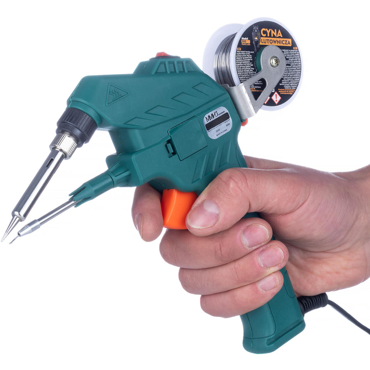LÖTKOLBEN Transformator - 60 W, 450 °C, Lötzinnzufuhr, Standfuß, 0,8-1,2 mm, Aufheizzeit 30 s, wechselbare Heizeinheit - Multicolor, Kunststoff/Metall (22/21/3cm)