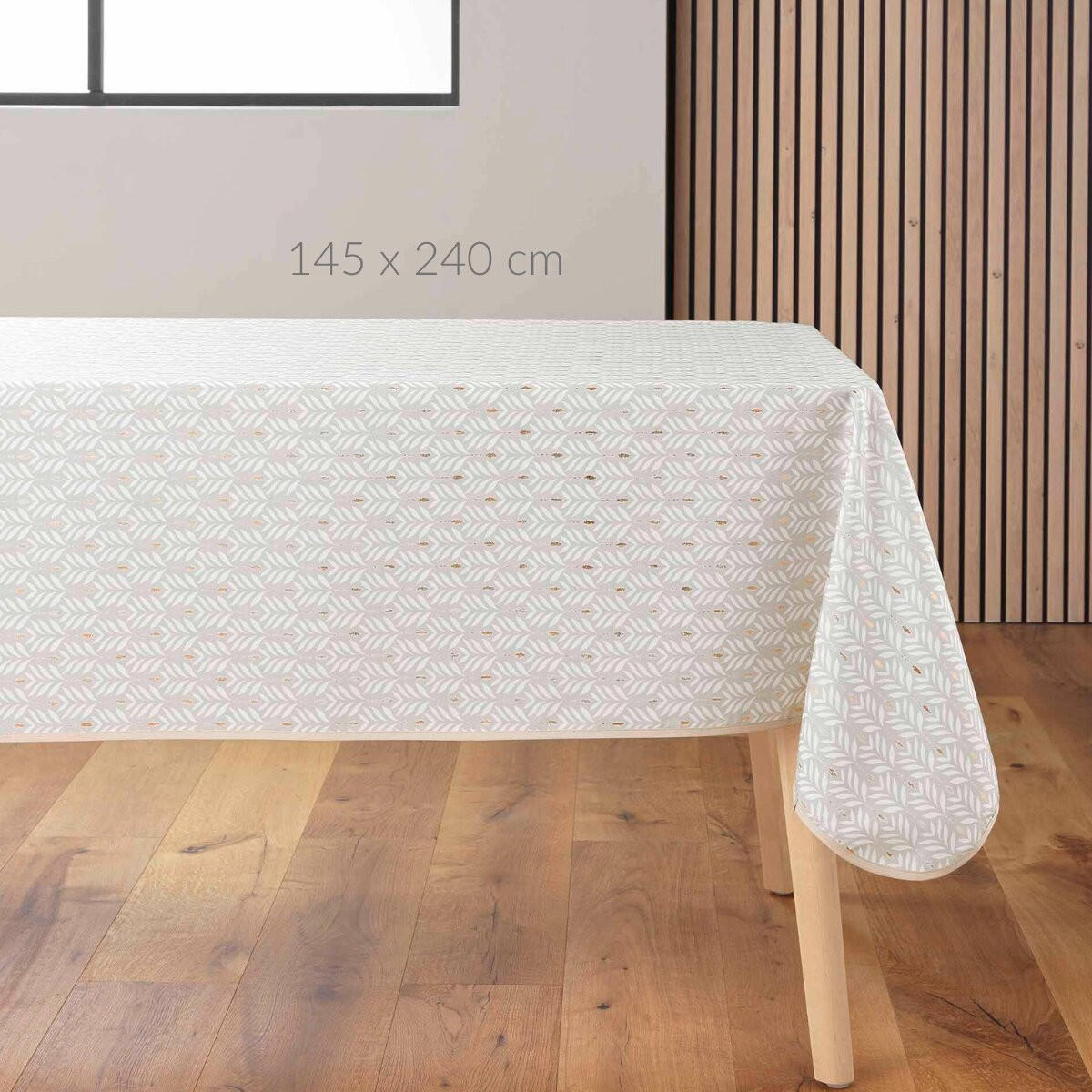 TISCHDECKE Glänzendes Muster 145/240 cm - Beige, Textil (145cm) - Douceur d´intérieur