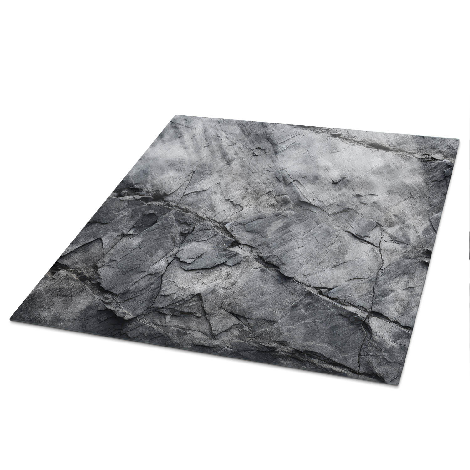 TISCHPLATTE 50x50 cm – Felsstruktur - Grün, Glas (50/50/0.4cm) - Wallfluent