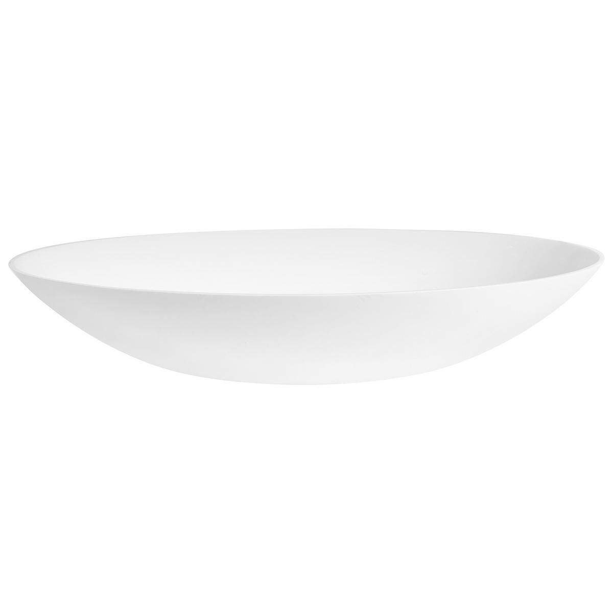 AUFSATZWASCHBECKEN Weiß 50/32 cm Acurizal - Weiß, Kunststoff (50/10/32cm) - Beliani