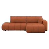 ECKSOFA Furyn O, Seite: Rechts - Schwarz/Bronzefarben, Holzwerkstoff/Kunststoff (262/145cm) - MIRJAN24
