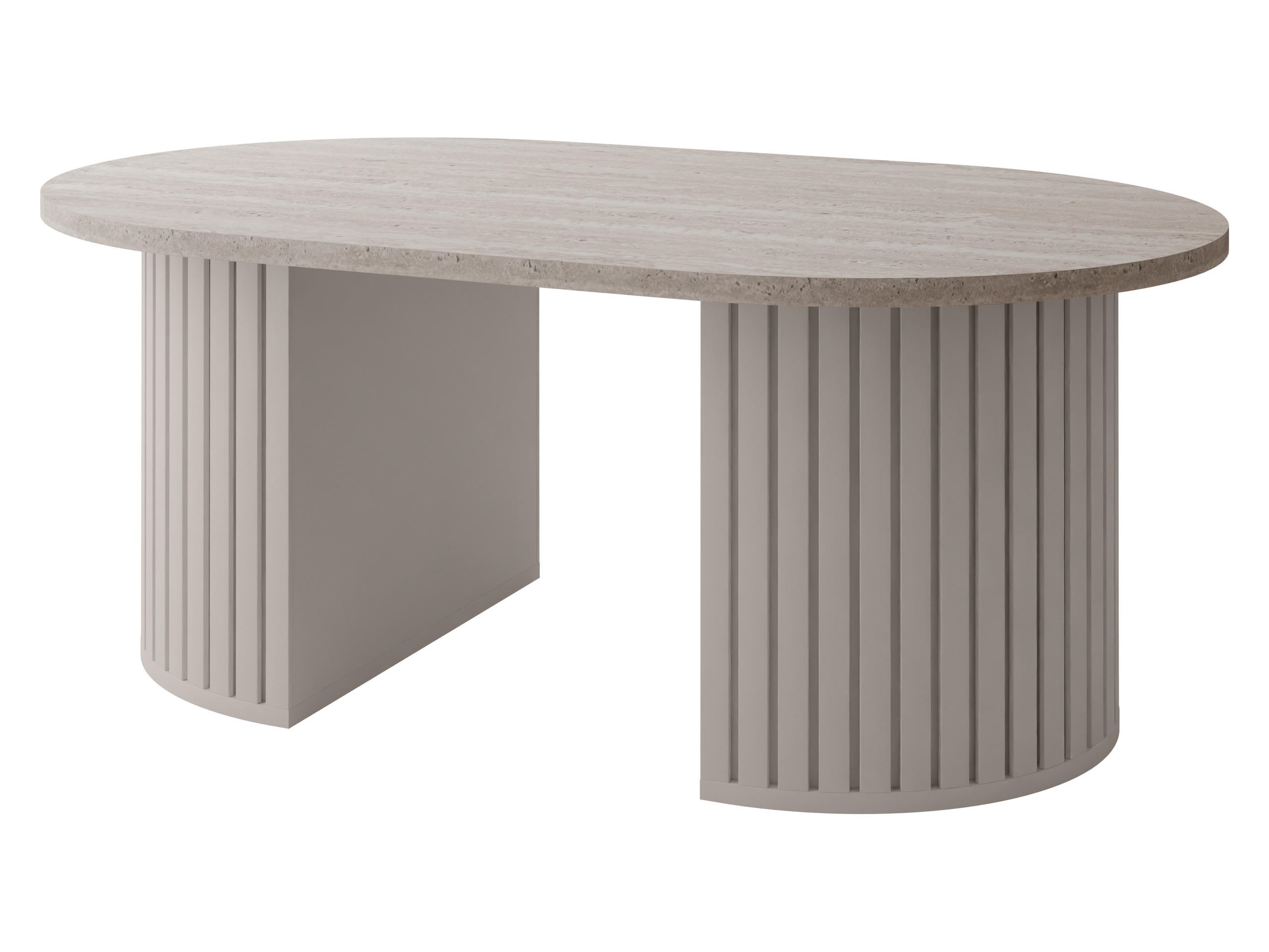 COUCHTISCH Wotkon - Sandfarben/Taupe, Holzwerkstoff (65/110/43cm) - MIRJAN24