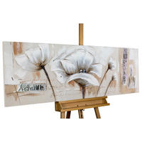 ÖLGEMÄLDE 150/50 cm - Beige, Holz/Textil (2/50cm) - KUNSTLOFT