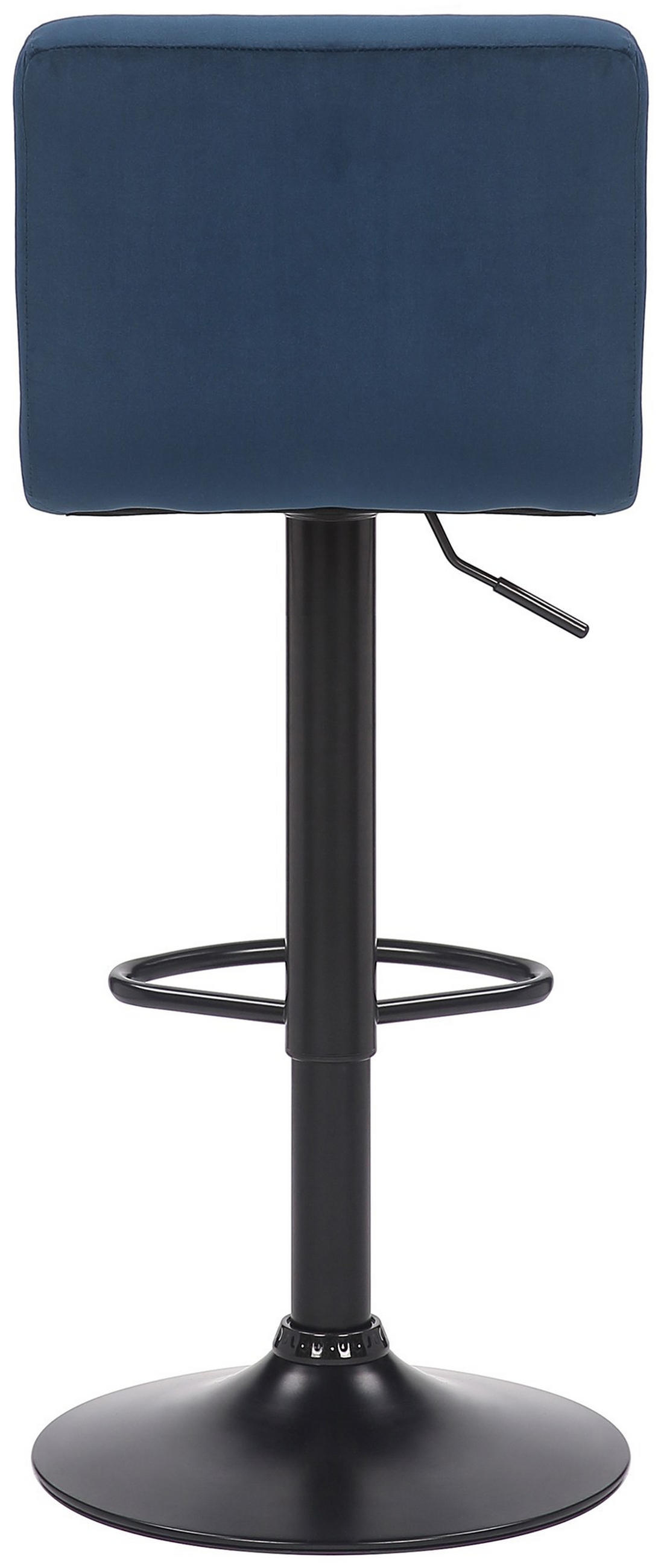 BARHOCKER Rivan Samt Blau - Blau, Textil (40/85/40cm) - DELUKE