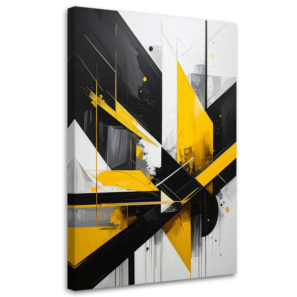 LEINWANDBILD 3D und geometrisch 70x100cm - Gelb, Textil (70/100cm) - Feeby