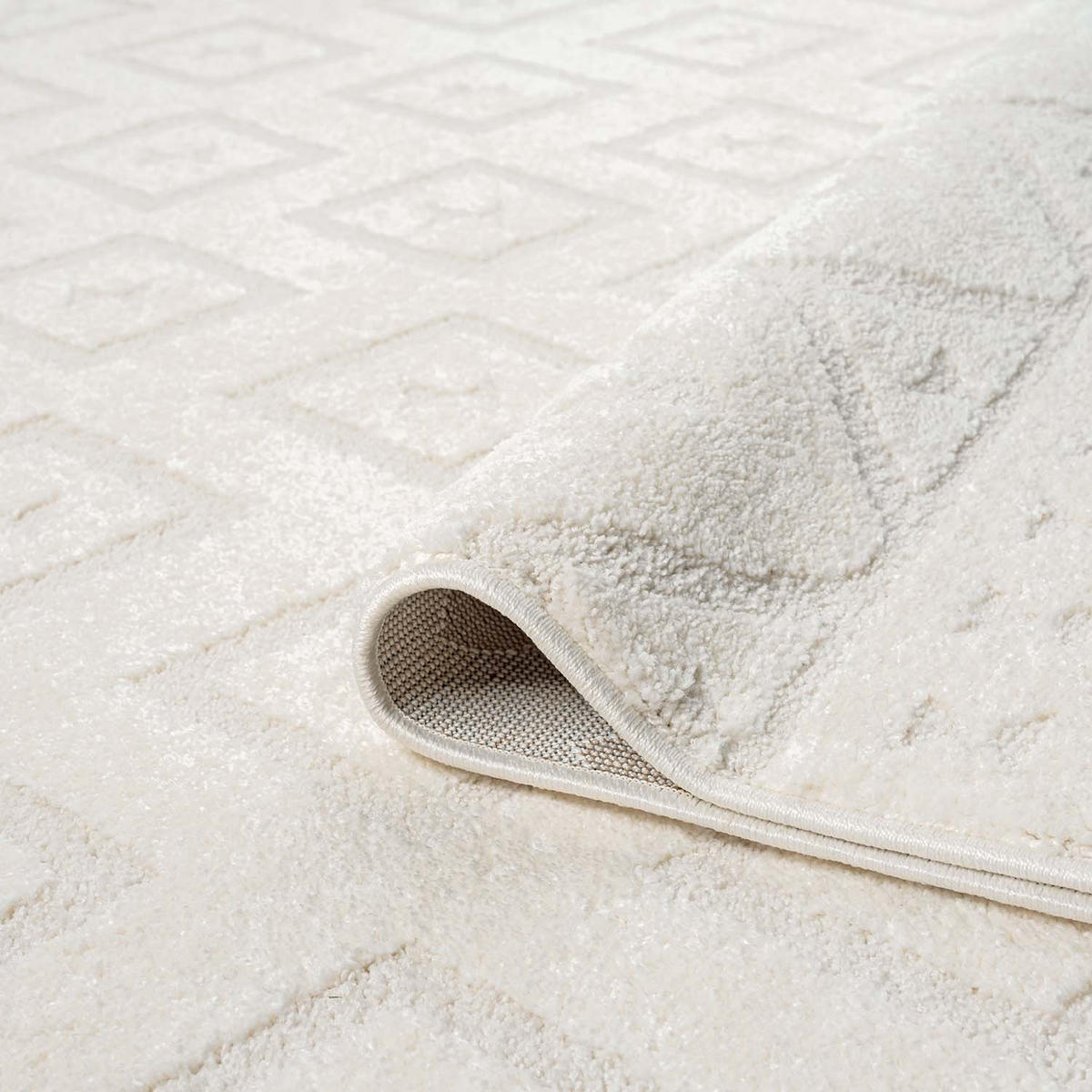 KURZFLOR-TEPPICH Lounge 9999 Creme 200 cm Rund - Creme, Textil (200/200cm) - carpet city
