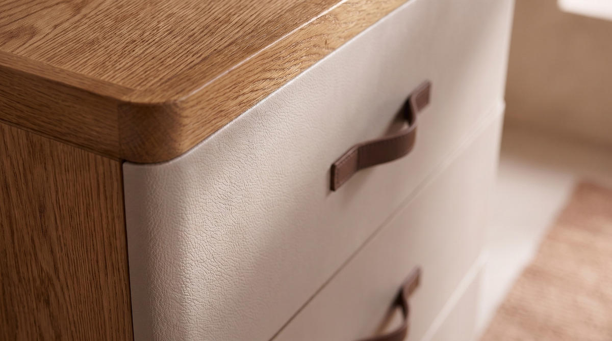HIGHBOARD FLORIANA Weiß Eiche - Eichefarben/Weiß, Eichenholz/Holz (200/200cm) - KAWOLA