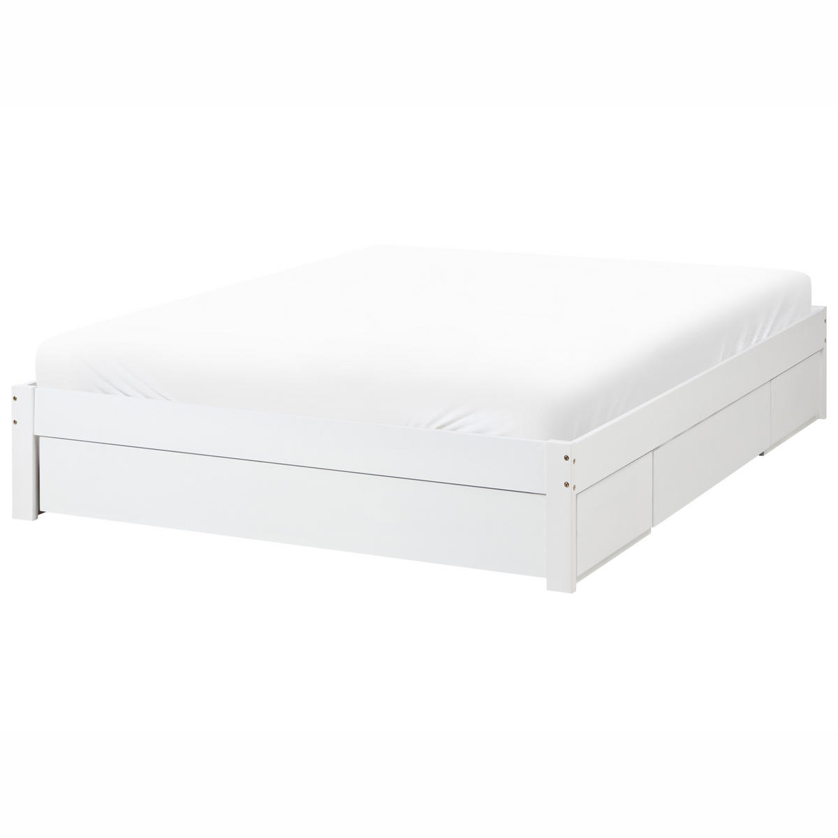 BETT 160/200 cm Dunkelbraun Giat - Dunkelbraun/Weiß, Holz (160/200cm) - Beliani