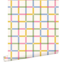 TAPETE Karomuster 50 x 900 cm - Weiß, Papier (50/0.1cm) - ESTAhome