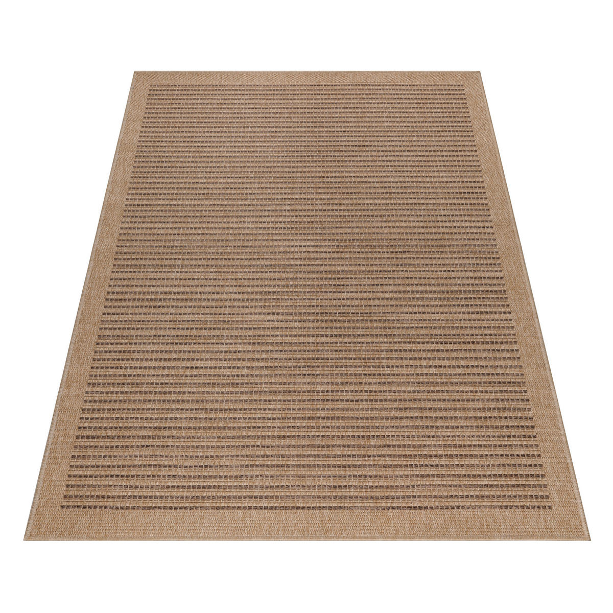 OUTDOORTEPPICH KASBERG, im Vintage-Stil, aus Polypropylen, Schwarz, 280 x 370 cm - Beige, Textil (370/280cm) - KADIMA DESIGN
