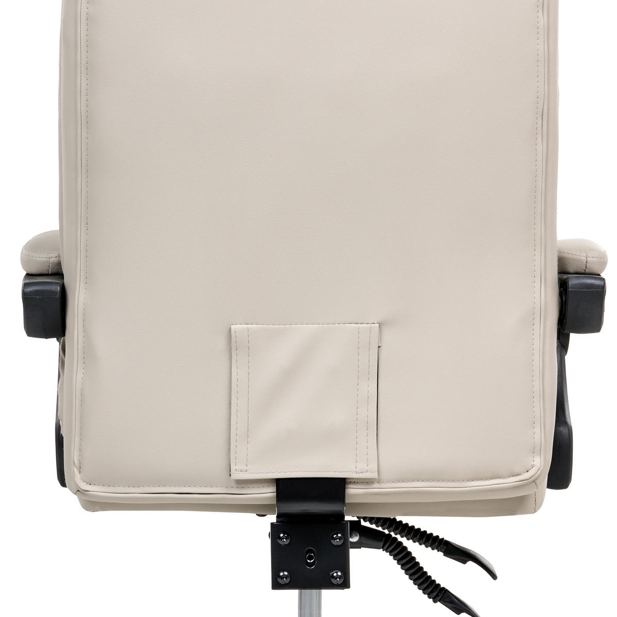 CHEFSESSEL Kunstleder Hellbeige Serene - Beige, Kunststoff (70/105/70cm) - Beliani