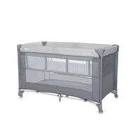 REISEBETT Torino 2 Ebenen dunkelgrau faltbar seitliche Öffnung Tragetasche Matratze - Grau, Kunststoff (68/127cm) - Lorelli