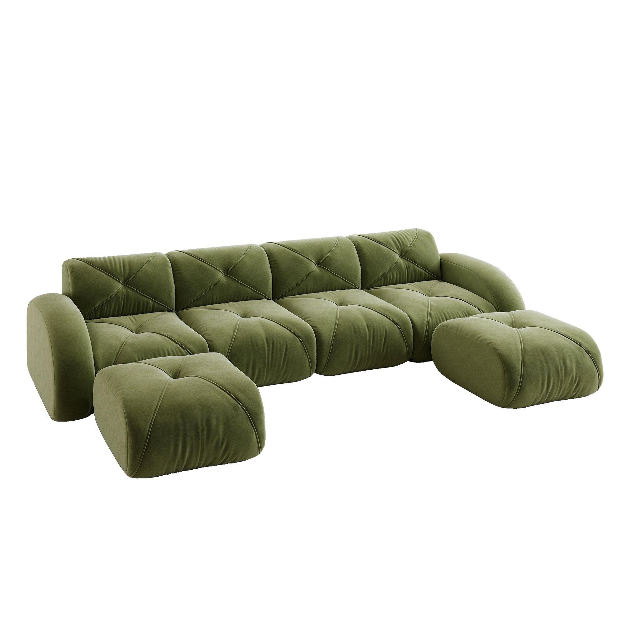 ComfortXL Wohnlandschaft Grün 171x76x358 cm