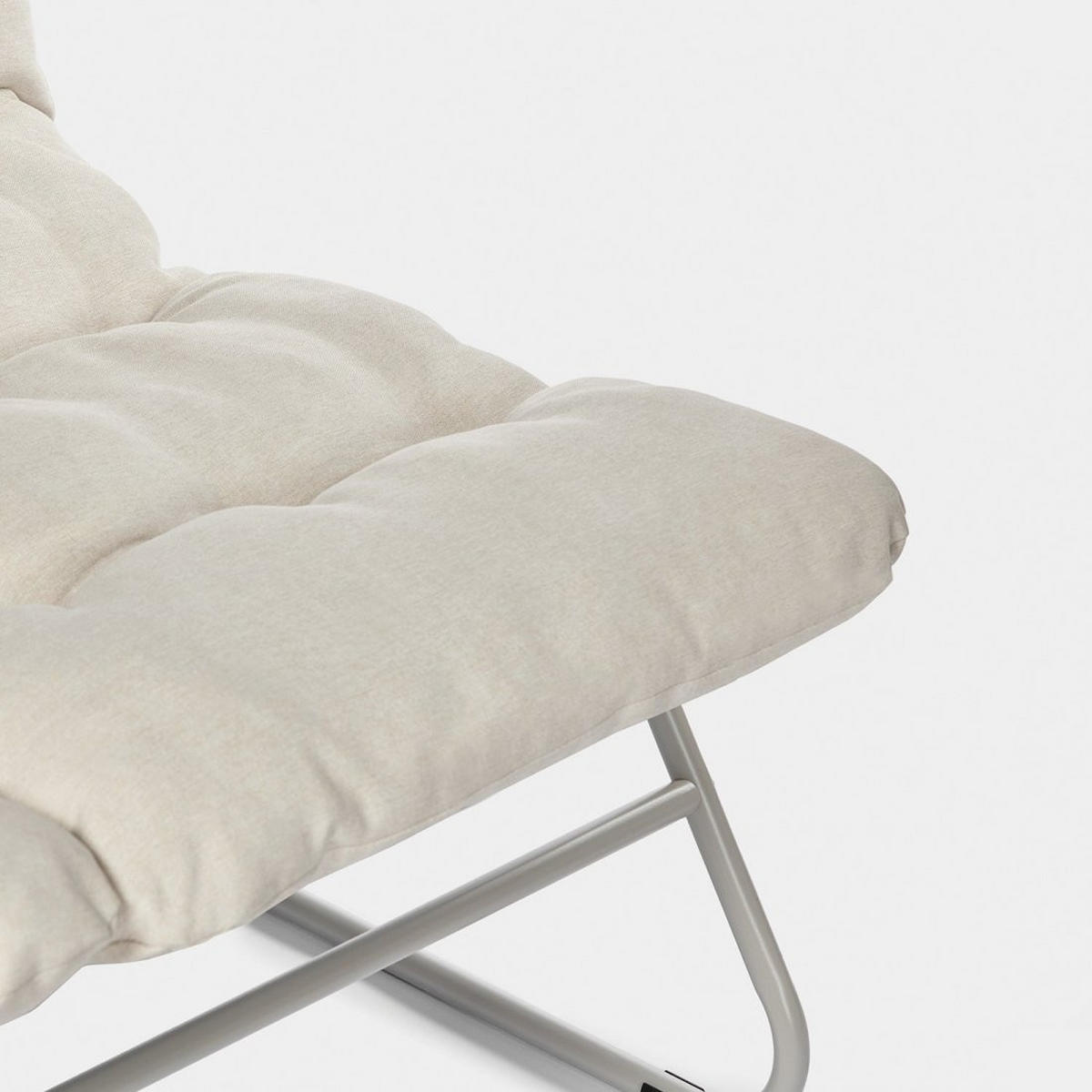 GARTEN-SET mit 2-Sitzer-Sofa und Couchtisch aus beigem Metall Kiet - Beige, Metall - Klast Home