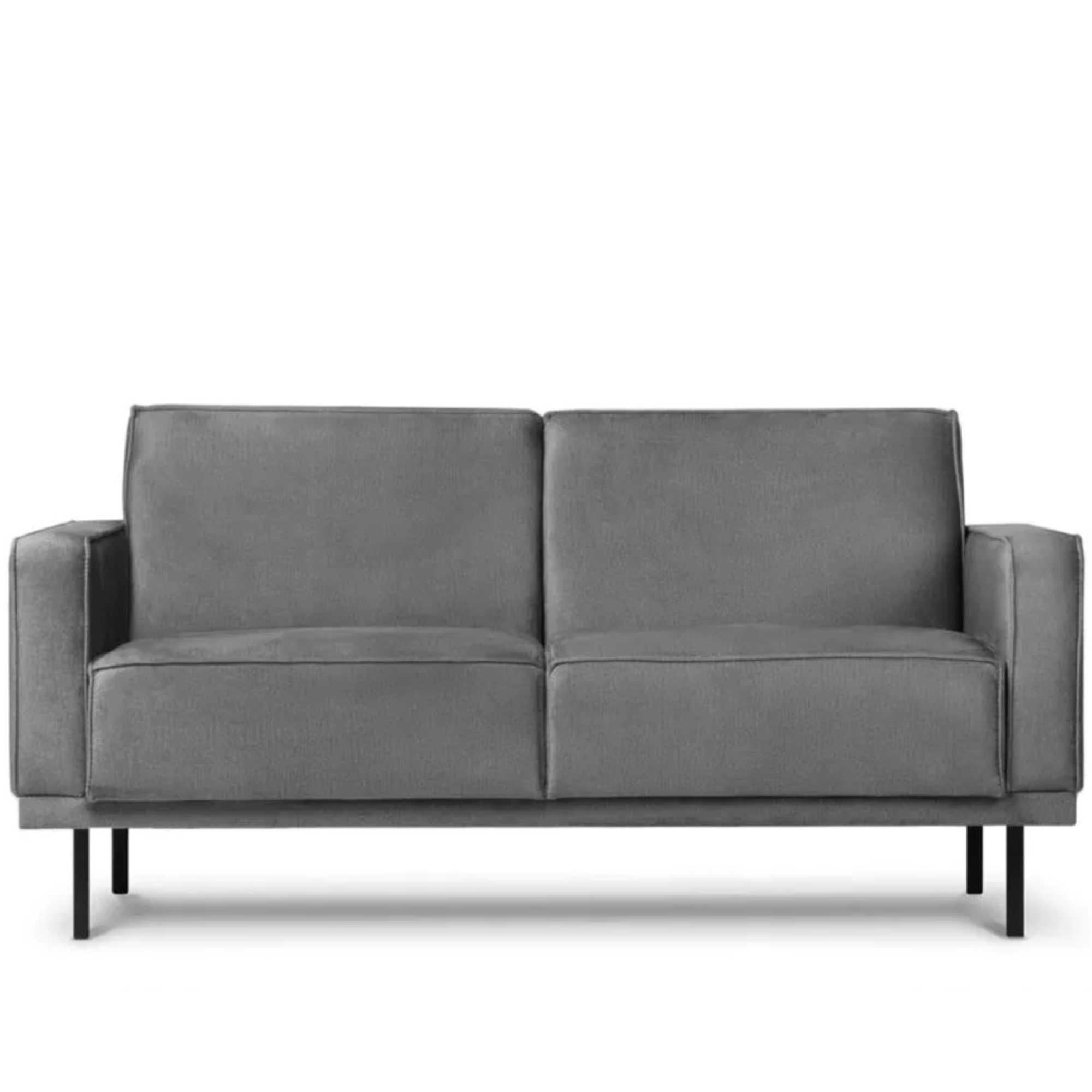 EINZELSOFA BARO 2-Sitzer,Dunkelgrau - Dunkelgrau, Holz/Textil (150/71/81cm) - KONSIMO®