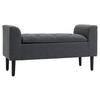 SITZBANK, Polsterbank, Dunkelgrau - Multicolor, Kunststoff (44/58/116cm) - HOMCOM