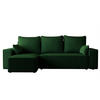 ECKSOFA Tobi mit Bettkasten und Schlaffunktion, L-Form/XL-Form, Cordstoff, Universal - Waldgrün, Holzwerkstoff (246/145cm) - 4ALL HOME