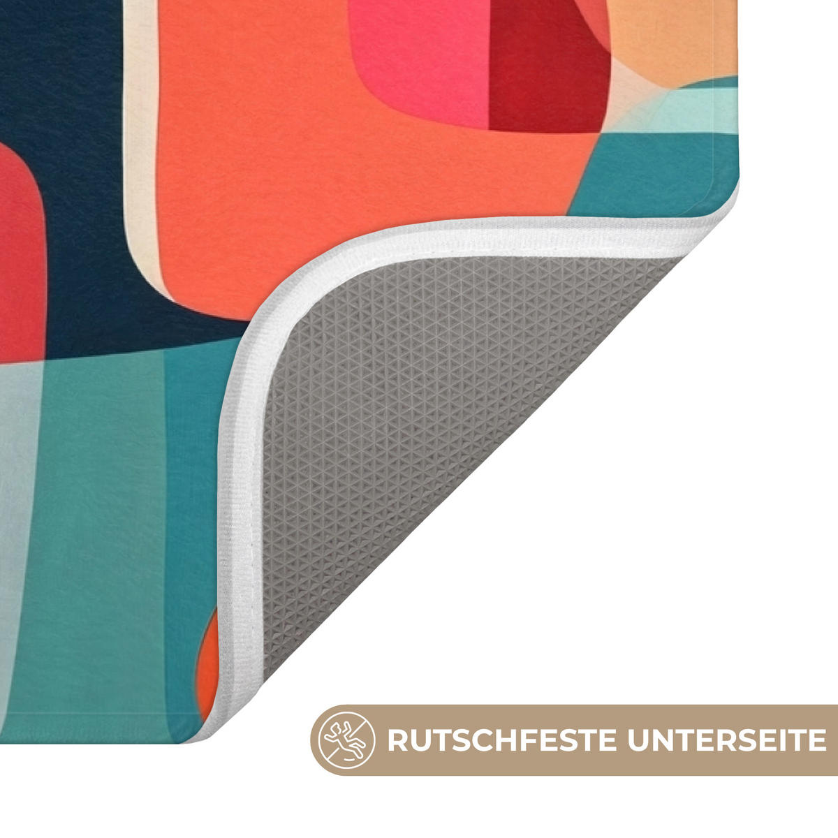 KOUPELNOVÁ PŘEDLOŽKA Tvary - barevné - abstraktní - letadla 60x40 cm - různobarevná, textil/plast (60/40cm) - OnlyWow