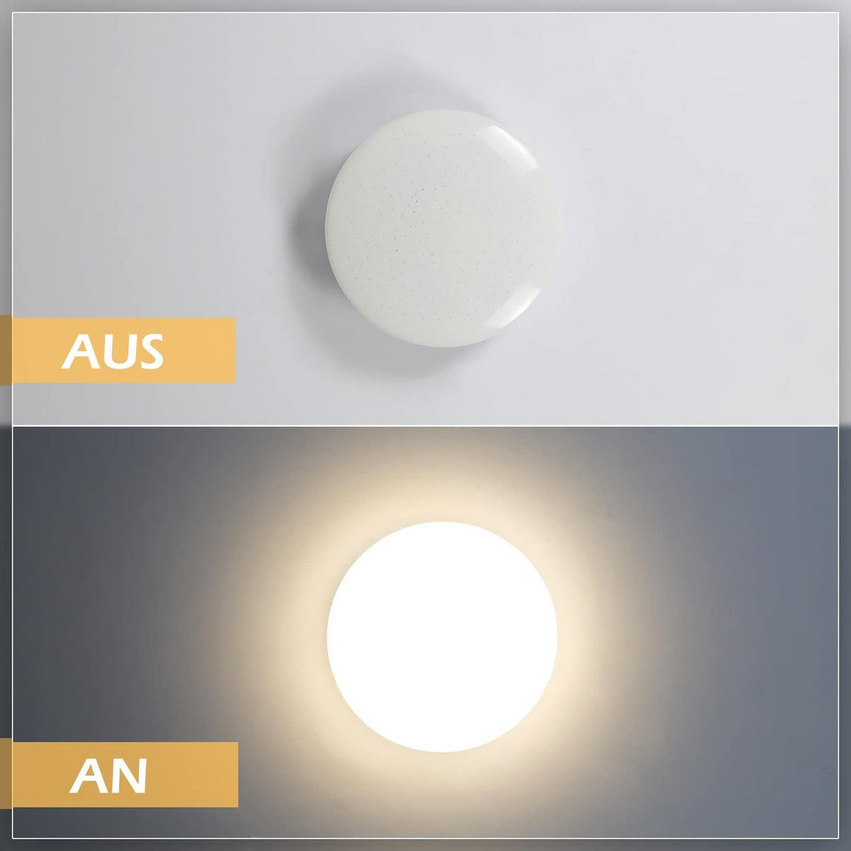 LED-DECKENLEUCHTE Milchstraße 21 cm - Weiß, Kunststoff (21/21/5cm) - Nettlife