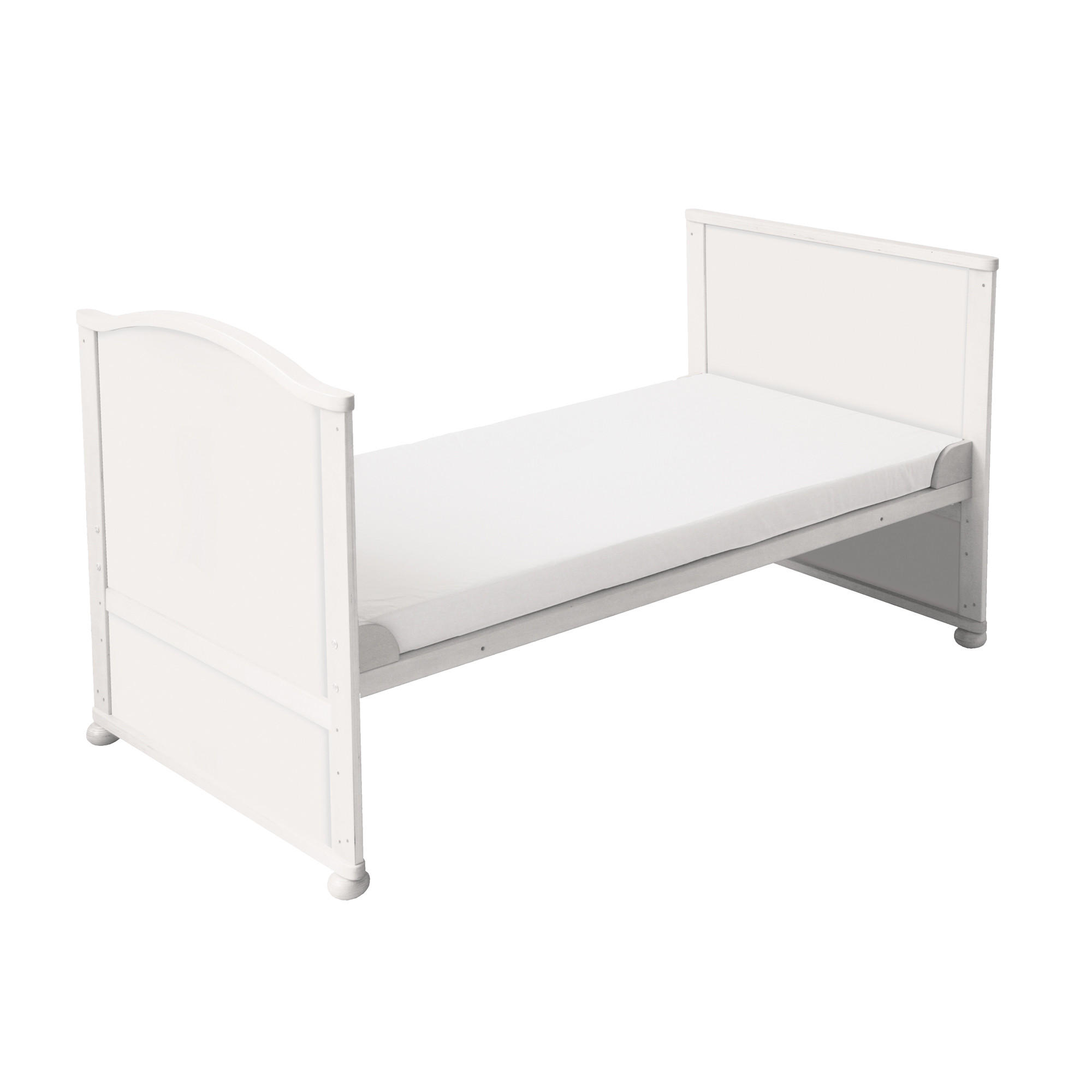 BABYBETT Hase 70 x 140 cm weiß - Weiß, Holzwerkstoff (70/140cm) - Roba