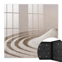 SCHLÜSSELBOX Schwarz 30x30 cm- Türöffnung nach rechts - Zen-Garten - Beige, Metall (30/30/5cm) - TULUP