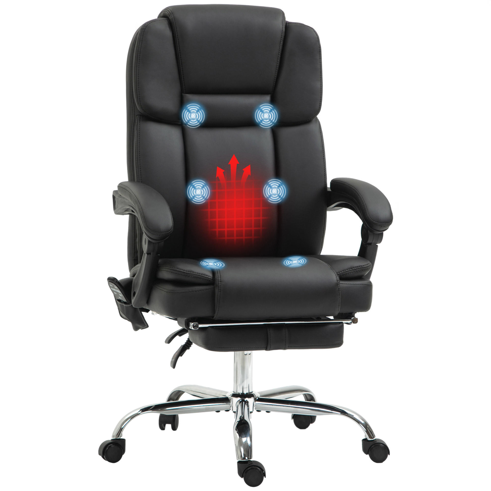 BÜROSTUHL Schwarz Kunstleder, Stahl 66xx67x126 xm - Schwarz, Kunststoff (67/126/66cm) - DESIGN IN