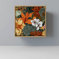 SIDEBOARD RADIANT FLORA, Eichefarben, 57,5x42x57,5 cm, Ohne Füße - Eichefarben/Multicolor, Holzwerkstoff (57.5/57.5/42cm) - SpaceRebels