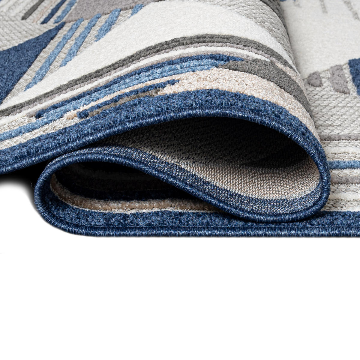TEPPICH In-Outdoor Blau Abstract - Kurzflor Rechteckig Grau - 120 x 170 cm - Blau/Grau, Textil (120/170cm) - Mazovia