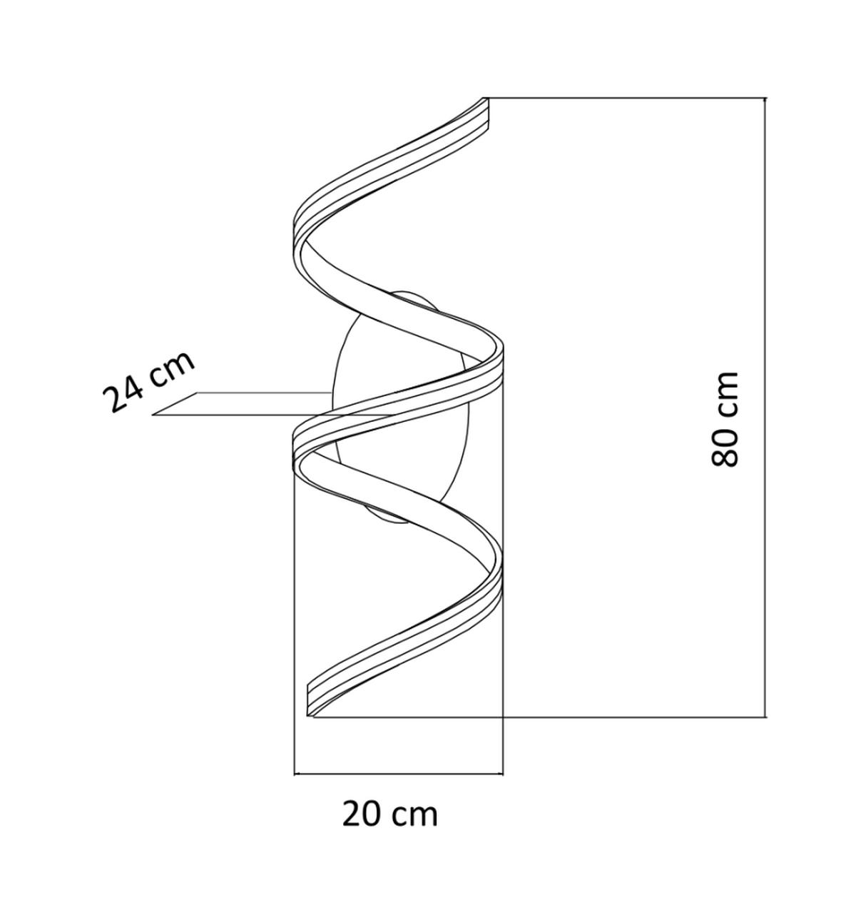 WANDLEUCHTE Millenium, Gold, 80cm - Goldfarben, Metall (20/80/24cm) - KOSILUM