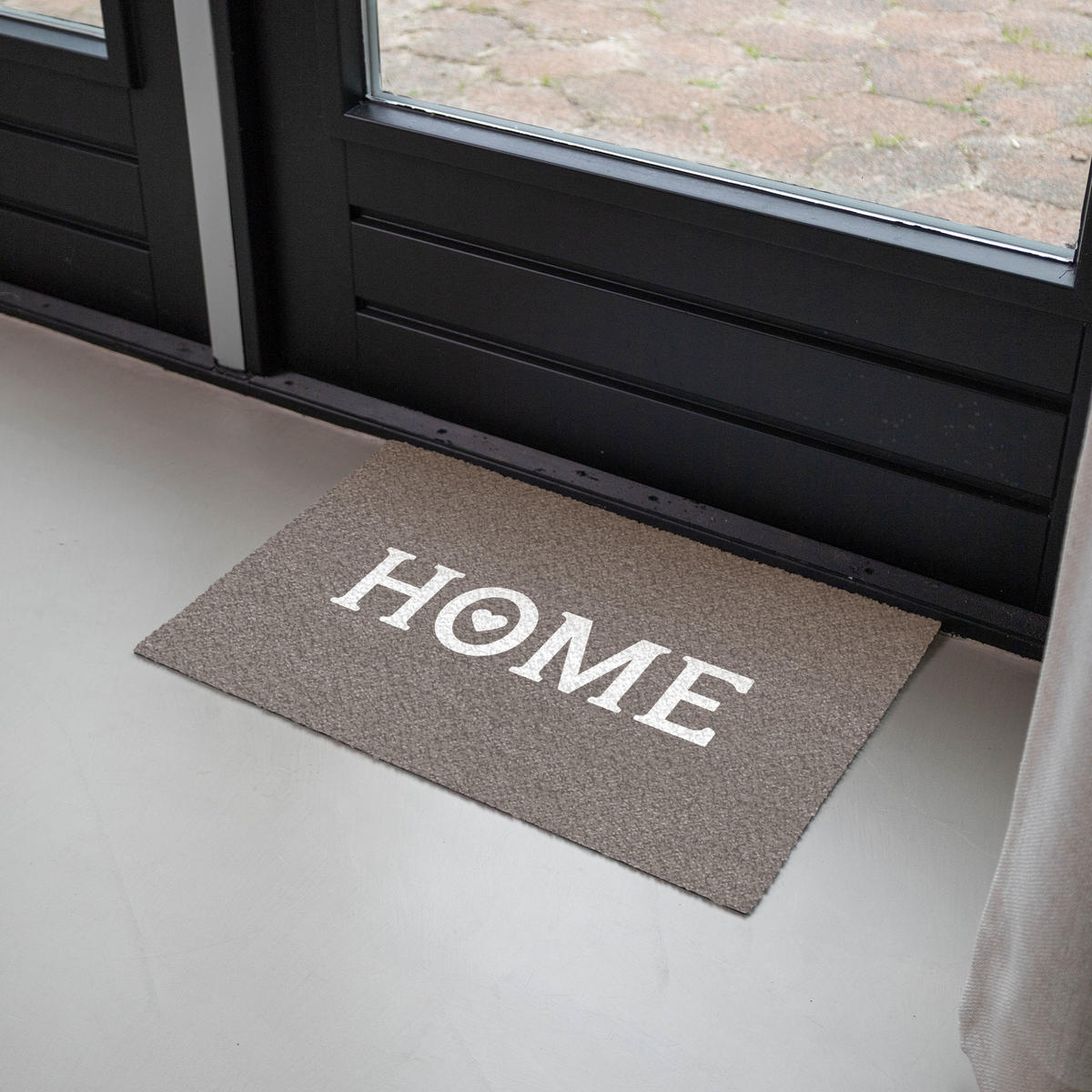 FUSSMATTE Startseite - Text - Taupe Fußabtreter 60x40 cm - Taupe, Kunststoff (60/40cm) - MuchoWow