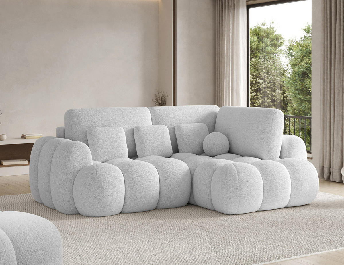 ECKSOFA COZION L-Form mit Schlaffunktion & Bettkasten – Modernes 3-Sitzer Sofa, HR-Kaltschaum, Wellenfederung, 267 × 165 cm - Schwarz/Weiß, Kunststoff (267/165cm) - Wohnideebilder