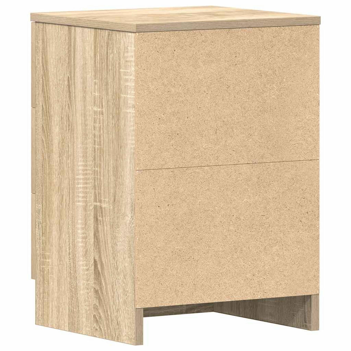 NACHTTISCH mit 3 Schubladen 38/35/56 cm aus Holzwerkstoff in Sonoma-Eiche Dekor - Sonoma Eiche, Holz (38/56/35cm) - vidaXL