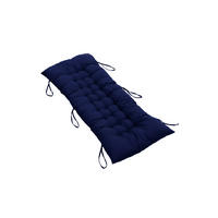 LIEGESTUHLKISSEN aus Baumwollmischung in Dunkel Blau Dickes, weiches und bequemes für den Außenbereich 125 cm x 48 cm - Dunkelblau, Textil (48/125cm) - Livingandhome