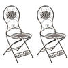 GARTENKLAPPSTUHL 2er Set Metall bronze - Bronzefarben, Metall (43/91.5/50cm) - CLP