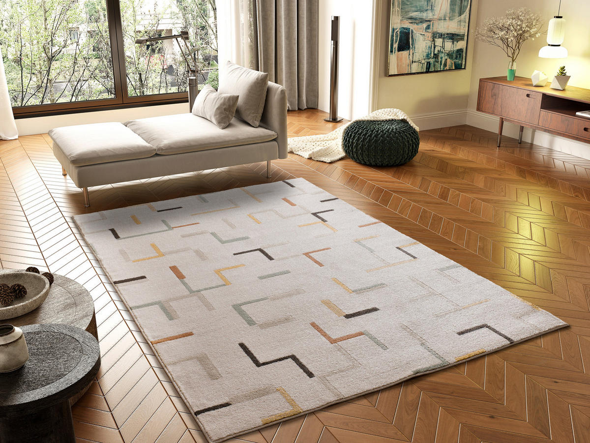 WEBTEPPICH Beige Domus 120/170 cm - Beige, Naturmaterialien/Textil (120/170cm) - Atticgo