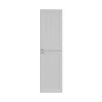 BADEZIMMERSCHRANK, weiß, 35 x 136 x 27 cm, silberner Griff - Silberfarben/Weiß, Holzwerkstoff/Metall (35/136/27cm) - 3XE LIVING