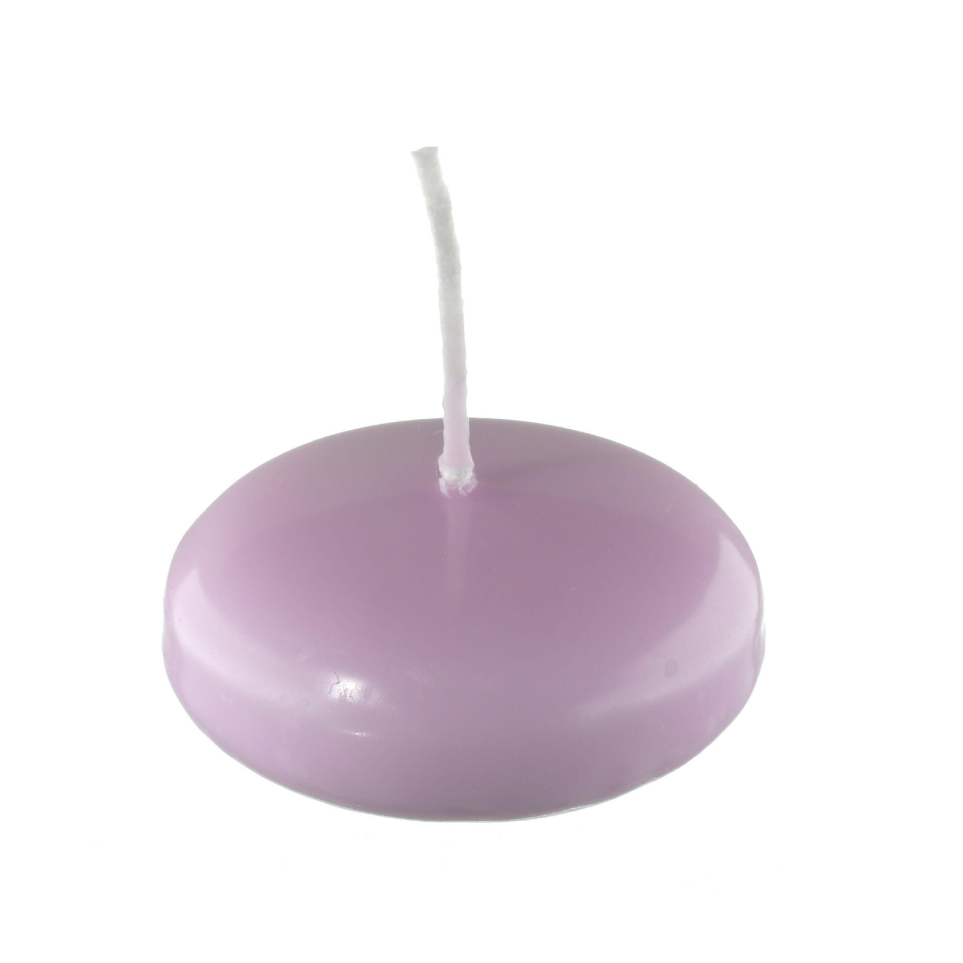 SCHWIMMKERZEN Mittelflieder 24 x Ø 60 mm, 20 Stück - Flieder, Paraffin (6/2.4/2.4cm) - Kopschitz Kerzen
