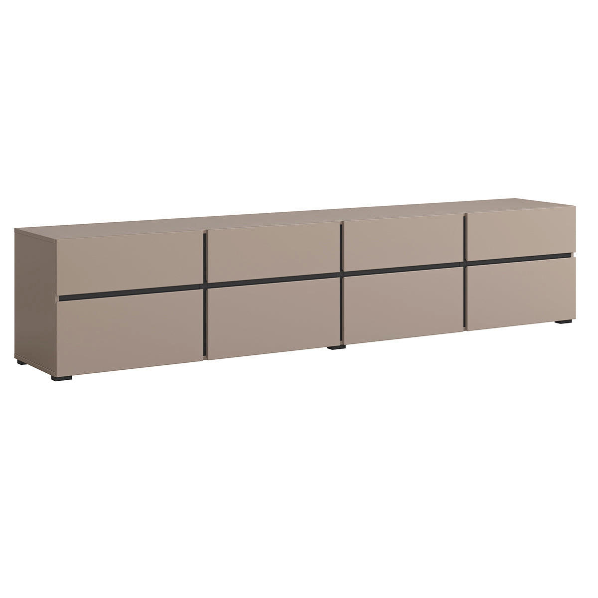 TV STOLÍK Lilia Taupe - taupe, kompozitné drevo (225/48/40cm) - Petits-meubles