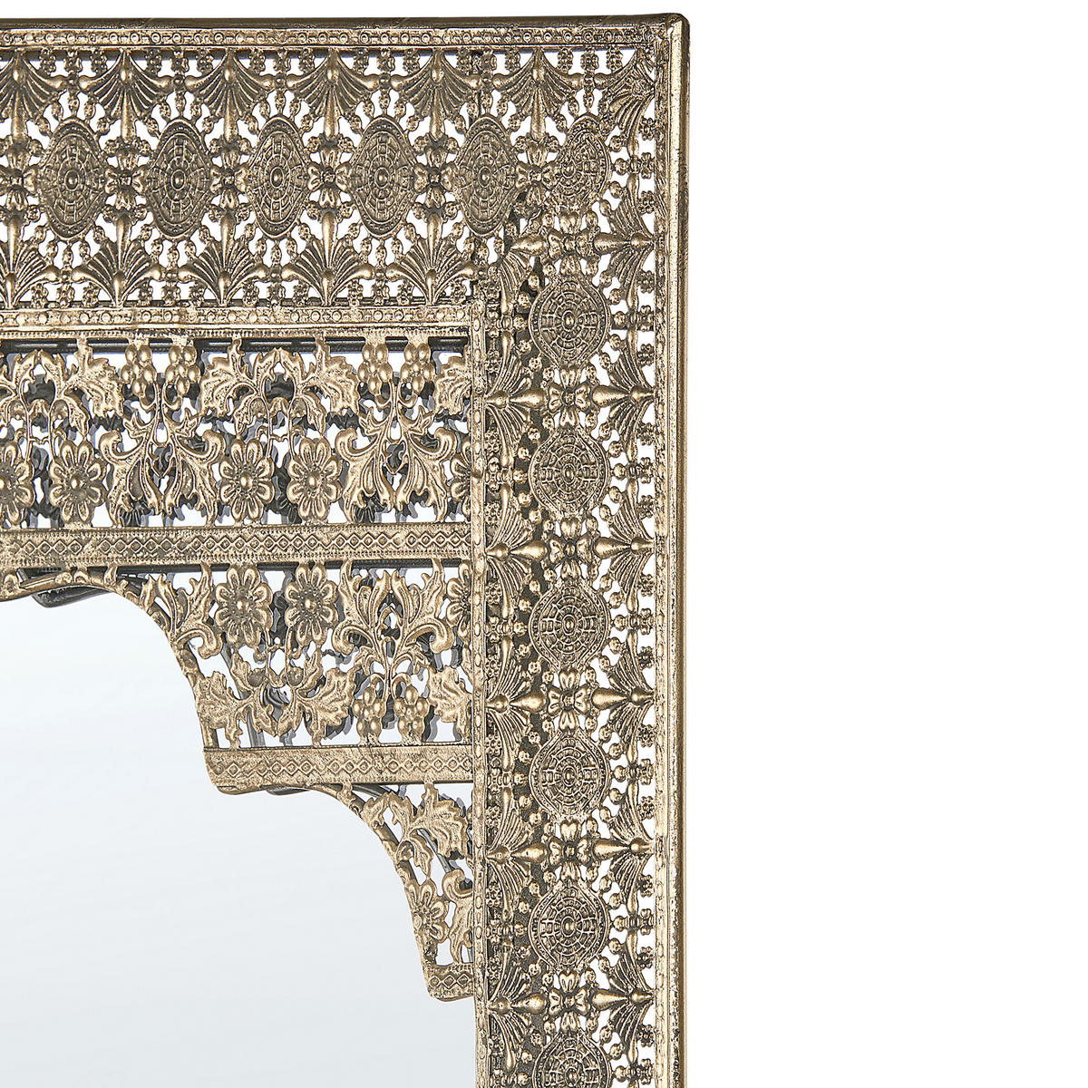 WANDSPIEGEL gold rechteckig 60/90 cm Pali - Goldfarben, Metall (60/91/5cm) - Beliani