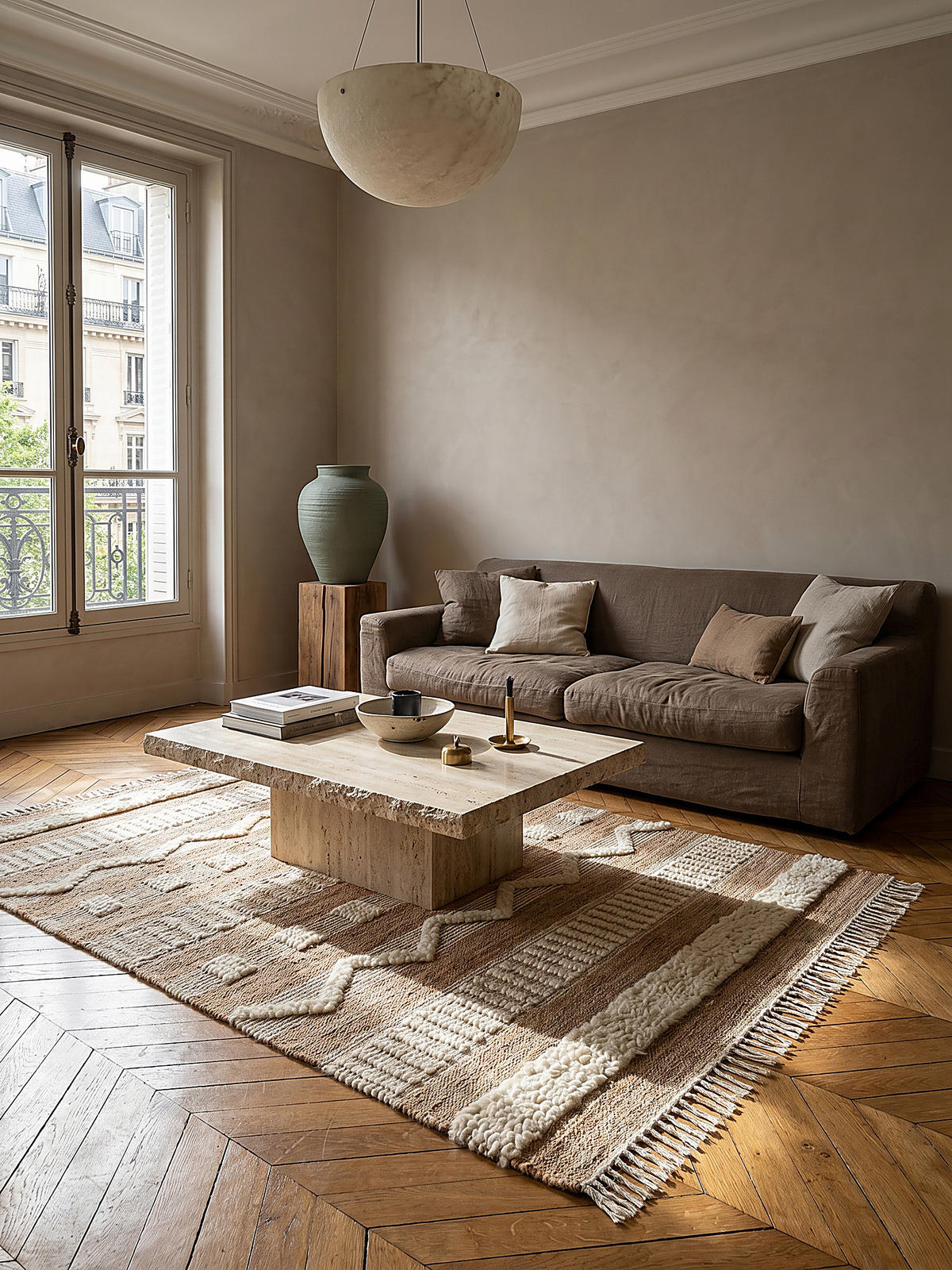 NATURTEPPICH handgewebt Jute-Wolle-Mix skandinavisch WHARFE, Braun-Beige 200x290 cm - Braun, Textil (290/200cm) - KADIMA DESIGN
