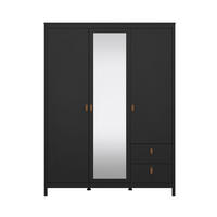 KLEIDERSCHRANK, Madrid, Schwarz, Holzwerkstoff, 150 x 59 x 199 cm - Schwarz, Holzwerkstoff (150/199/59cm) - ebuy24