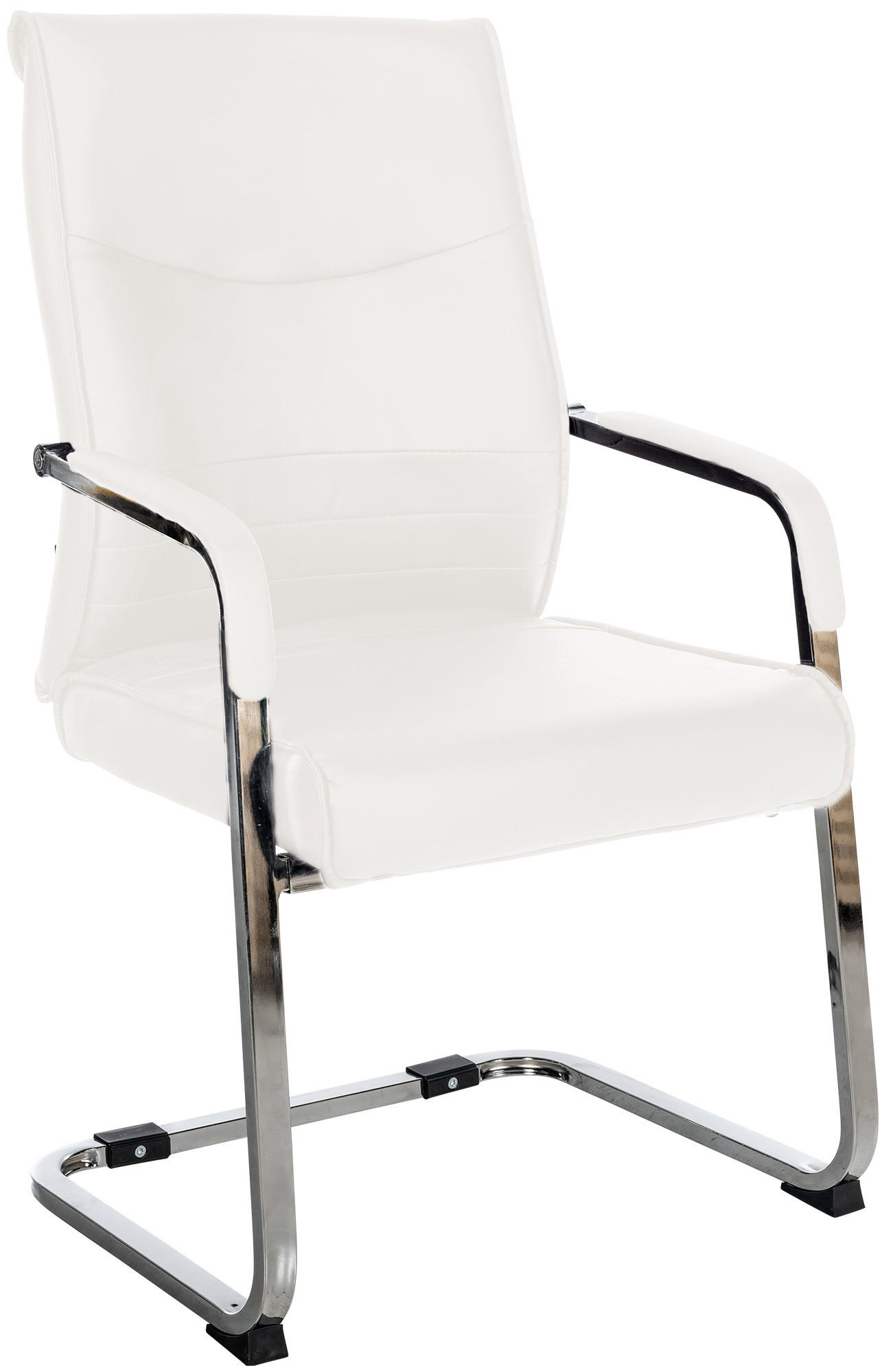 SCHWINGSTUHL Lederlook Weiß - Weiß, Textil/Metall (55/88/60cm) - CLP